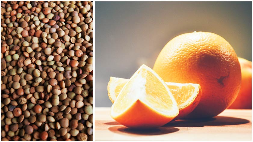 Lenticchie al profumo d'arancia